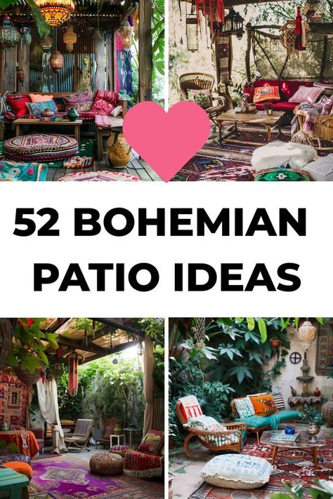 Discover charming and cozy bohemian patio ideas for small spaces or apartments on a budget. Create a relaxing oasis with unique vintage decor and brown wicker furniture. Get inspired by boho patio designs and add plants for a natural touch. Transform your outdoor space into a serene bohemian retreat with these creative decorating ideas. Patio Ideas For Small Spaces, Bohemian Patio Ideas, Bohemian Patio Furniture, Bohemian Patio Decor, Bohemian Outdoor Spaces, Boho Patio Ideas, Small Patio Spaces, Spacious Backyard, Bohemian Backyard