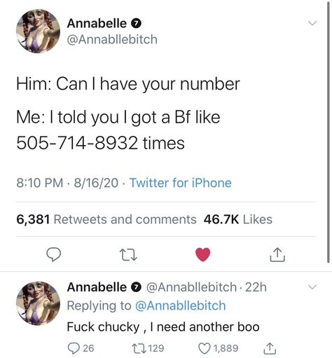 Annabelle Twitter Tweets, Annabelle Tweets, Tupac Quotes, Funny Twitter Posts, Twitter Tweets, Cute Texts For Him, Relatable Tweets, Twitter Quotes Funny, Funny Video Memes