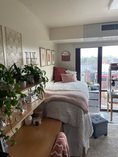 Stanford Dorm Room, Ohio State Dorm Room, Nc State Dorm Room Ideas, Nature Dorm Room Ideas, App State Dorm Room, Ohio University Dorm, College Common Room Ideas, Boston College Dorm, Nc State Dorm