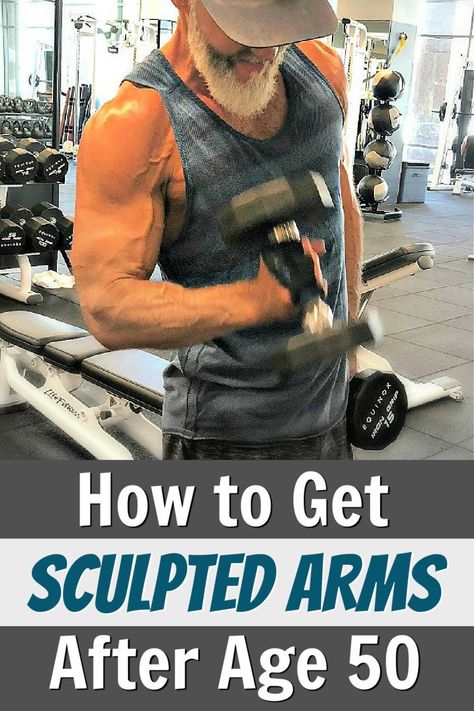 Over 50? You can build better arms, whether you’re a woman who seeks long, shapely, firm muscles, or, a man who wants big, powerful muscles. Click-through for detailed exercise descriptions, tips, motivation and video! #arms #biceps #triceps #over50 #exercises #tips #ideas #fitness #strong #sculpted #forearms #fitness Build Biceps For Men, Build Forearm Muscle, Big Biceps Workout For Men, Big Arms Workout Men, Bigger Arms Workout Men, Arm Exercises For Men, Arms Workout For Men, Bicep Workout Men, Arm Workout For Men