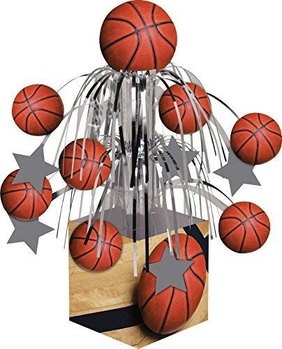 Amazon.com: Creative Converting 267964 Party Supplies, 19.25" x 5.5", Multicolor: Kitchen & Dining Basketball Table Decorations, Basketball Decorations Party, Basketball Centerpieces, Basketball Party Decorations, Basketball Theme Party, Basketball Decorations, Sports Banquet, Basketball Birthday Parties, Basketball Party