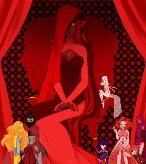 Red Diamond's Court by Seopai on DeviantArt Red Diamond Steven Universe, Steven Universe Red Diamond, Diamond Oc, Silver Aura, Pink Man, Diamond Authority, Steven Universe Diamond, Steven Universe Oc, Pink Diamond Steven Universe