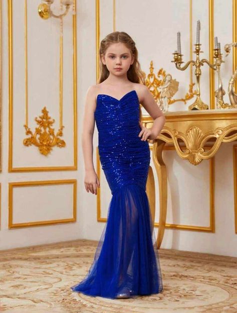 Blue Kids Dress, Royal Blue Party, Glitz Dress, Kids Party Wear Dresses, Christmas Dress Baby, Shimmery Dress, Velvet Dress Designs, Baby Dress Design