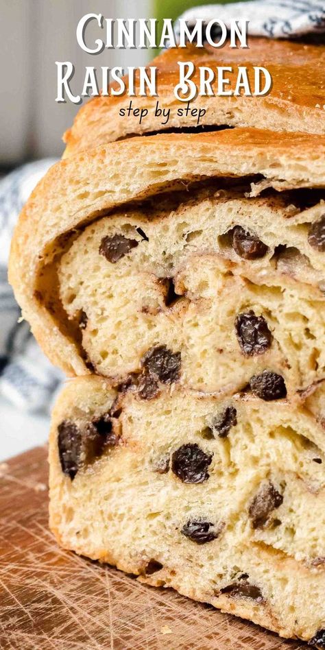 Rasin Bread, Bread Recipe Sourdough, Homemade Cinnamon Raisin Bread, Savory Rolls, Raisin Bread Recipe, Cinnamon Raisin Bread Recipe, Raisin Recipes, Cinnamon Raisin Bread, Raisin Bread