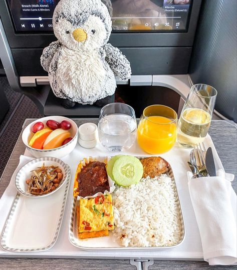 Korean Airplane Food, Travelling Aesthetics, Flying Aesthetic, Flight Food, Hospital Food, Airplane Food, Plane Food, Airline Food, Catering Ideas Food