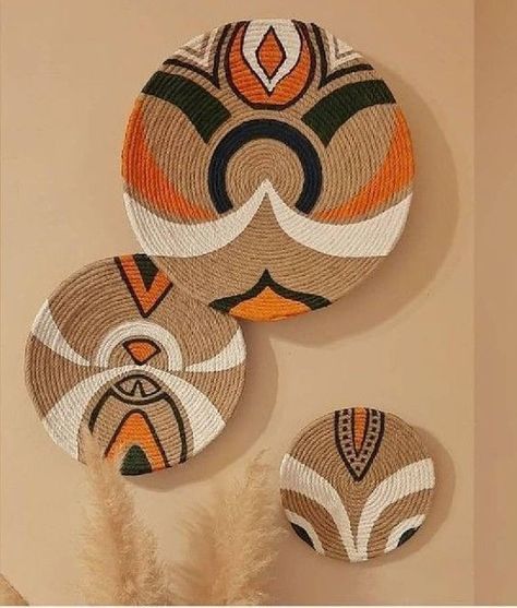 Livingrooms Design Ideas, Livingrooms Design, Jute Wall Art, African Inspired Decor, African Crafts, Rope Decor, African Home Decor, Jute Crafts, Natural Aesthetic