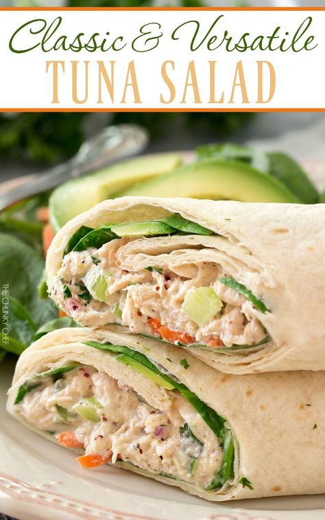 Tuna Wraps Recipes, Classic Tuna Salad Recipe, Classic Tuna Salad, Healthy Foods To Make, Healthy Food Guide, Lost 100 Pounds, Salad Wraps, Quit Drinking, Healthy Food Facts