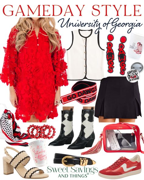 #godawgs #georgiabulldogs #georgia #preppyfashion #etsy #gameday Georgia Bulldogs Outfit, Georgia Bulldogs Outfit Woman, Georgia Football Game Outfit, Uga Gameday Outfit Georgia, Ga Bulldogs, Georgia Football, Football Game Outfit, Foot Ball, University Of Georgia