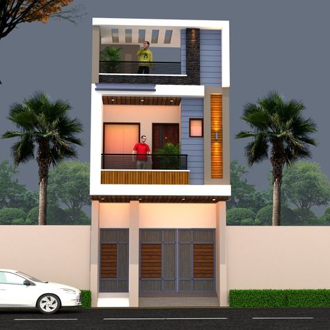 17 Feet Front Elevation, Smallest House, 30x50 House Plans, Sahil Khan, Ceilings Design, Front Elevation Design, Building Front Designs, Pvc Ceiling Design, Front Door Design Wood