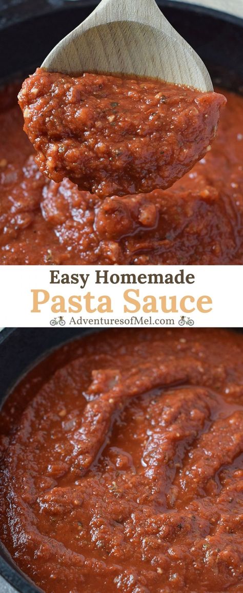 Pasta Sauce Easy, Spaghetti Lasagna, Homemade Pasta Sauce, Meatless Pasta, Easy Pasta Sauce, Simple Spaghetti, Sauce Spaghetti, Chimichurri Recipe, Pasta Sauce Homemade