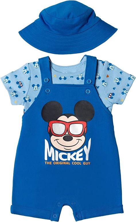 Bodysuit And Shorts, Baby Boy Ideas, Newborn Baby Boys, 3 Piece Outfit, Short Overalls, Suspenders Set, French Terry Shorts, Mickey Head, Baby Mouse