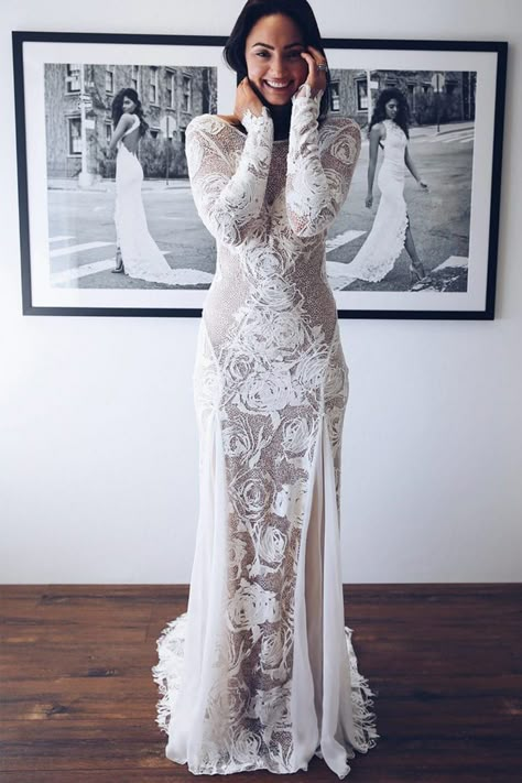 Wedding Dress Mermaid Style, Slim Wedding Dress, Long Sleeve Lace Wedding Dress, Sleeve Lace Wedding Dress, Wedding Dress Mermaid, Grace Loves Lace, Dress Mermaid, Mermaid Style, Prom Outfits