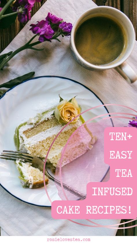 Learn how to infuse the flavours of tea with these 10+ cake recipes. Includes cakes, buns and sweet pies! Tea Infused Cake, Pecan Sticky Buns, 10 Cake, Rock Cake, Easy Teas, Matcha Cake, Sweet Pies, Fruit Cake Christmas, Lemon Drizzle Cake