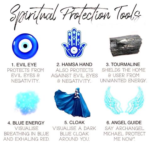 💫💎🪬🌌👁️ Spiritual protection tools help shield your energy from negative influences and promote a sense of safety and well-being. Common tools include: Crystals (like Black Tourmaline or Amethyst): Grounding and protective properties. Smudging Herbs (such as Sage or Palo Santo): Cleansing and purifying spaces. Protective Talismans (like Evil Eye or Hamsa): Guarding against harmful energies. Aromatherapy (using essential oils like Lavender or Frankincense): Creating a calming, protective en... Evil Eye Spell, Palo Santo Cleansing, Smudging Herbs, Crystals For Protection, Protection Talisman, Energy Vampires, Angel Guide, Using Essential Oils, Spiritual Protection