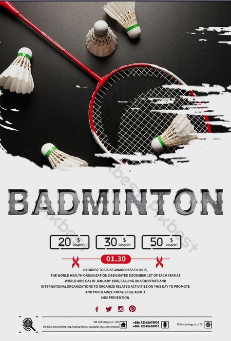 modern minimalist fashion badminton recruitment poster Badminton Posters Design Ideas, Sports Advertising Poster, Badminton Poster Design, Poster Badminton, Badminton Poster, Badminton Kit, Modern Minimalist Fashion, Canva Idea, Poster Competition