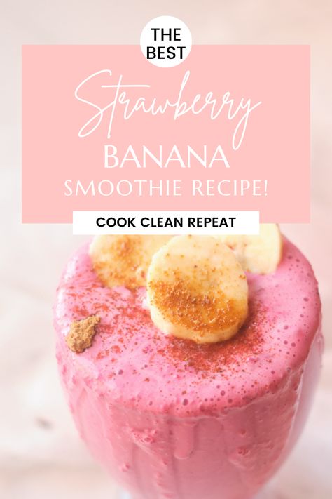 Making a strawberry banana smoothie recipe is quick and easy. This simple banana and strawberry smoothie is great for kids and adults alike! Banana Smoothie Recipe, Ice Milk, Strawberry Banana Smoothie, Clean Cooking, Strawberry Smoothie, Strawberry Banana, Banana Smoothie, Smoothie Diet, Smoothie Drinks