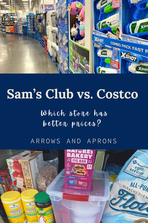 Ever wondered which warehouse club has the best prices on basic grocery items? Find the results of the Sam’s Club versus Costco debate here! #samsclub #costco Sams Club Must Haves, Sams Club Shopping List, Sams Club Shopping, Best Deals At Costco, Budget Lifestyle, Things To Buy At Costco, Best Frozen Meals, Sam’s Club, Warehouse Club