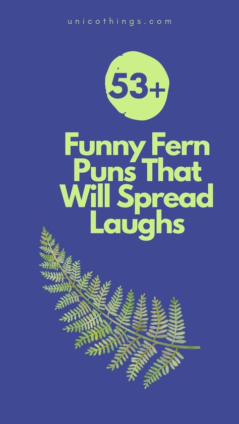 Dive into a world of botanical humor and green giggles with these hilarious fern puns to sprout some smiles. Witty Comebacks, Double Entendre, Brighten Your Day, A World, Puns, Fern, Humor, Funny, Green