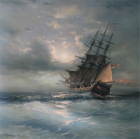 Marine painter Anton Sukhorukov Ivan Aivazovsky, Marine Painter, Navi A Vela, Navy Art, Sea Battle, Old Sailing Ships, Baroque Painting, Maritime Art, Marine Painting