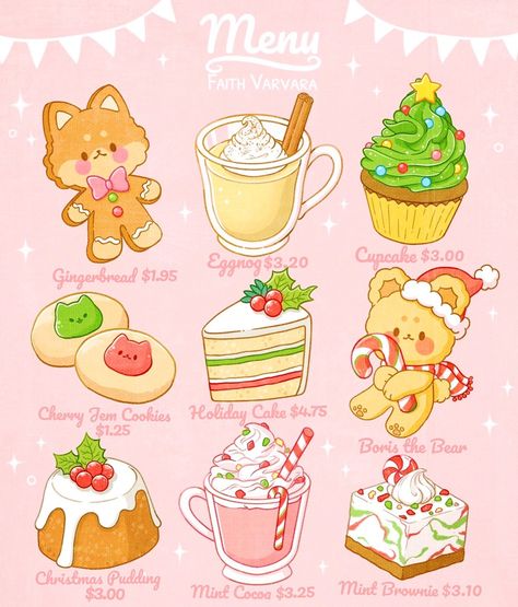 Faith Varvara, Chibi Food, 귀여운 음식 그림, Food Drawings, Food Artwork, Food Illustration Art, Cute Food Drawings, Cute Food Art, Cute Animal Drawings Kawaii