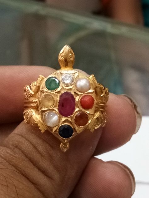 Navaratna Rings For Men Latest, Navratna Ring For Men, Tortoise Rings For Men, Navaratna Rings For Men, Navratna Earrings, Navratna Ring, Gold Earrings With Price, Gold Mens Rings, Earrings With Price