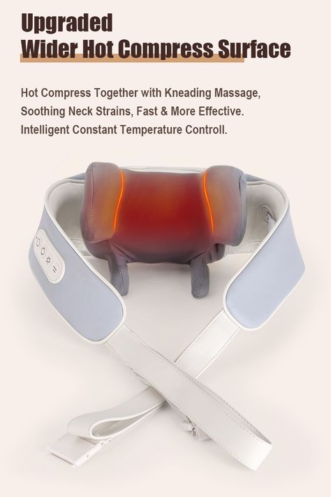 Perfect for Cervical Spine & Trapezius, equipped with rechargeable lithium battery, long battery life, large area heating and hot compress, relieve fatigue, it is the best gift for parents and friends. #neckmassager #shouldermassager #massager #neckandshouldermassager #massagegun #massagepillow #factory #cheap Neck And Back Massager, Hot Compress, Back Massager, Heat Therapy, Muscle Aches, Massage Techniques, Muscle Relaxer, Neck Massage, Muscle Tension