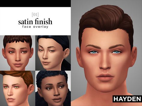 [HAYDEN]'s Face Overlay [Satin Finish] Sims 4 Cc Jawline, Maxis Match Face, Ts4 Skinblends, Sims 4 Cc Jawline Presets, Maxis Match Male, Face Overlay, Sims Traits, Skin Overlay, Cc Skin