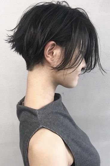 Short Long Pixie Haircut, Short Hairstyle Women Boyish, Short Haircut For Square Face Women, Short Hairstyle Women Undercut Thick Hair, Boyish Bob Haircut, Mikasa Ackerman Haircut, Tom Boy Hairstyles Short, Short Hair For Asian Women, Pixie Hairstyle Women Round Face