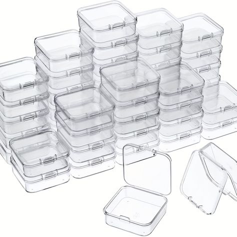 Faster shipping. Better service Clear Containers, Small Plastic Containers, Desain Pantry, Clear Plastic Containers, Transparent Storage, Clear Container, Bead Storage, Stationary School, Lid Storage