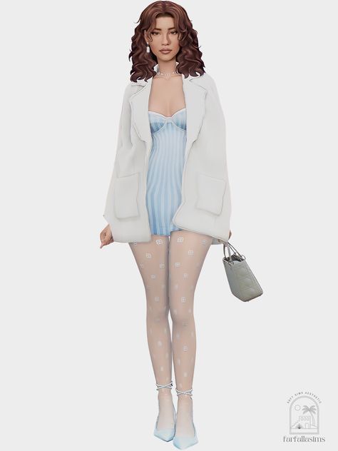 f a r f a l l a ♡ — Hazel Hastings Lookbook♡ ༄ look ONE | dress... Sims 4 Hamptons, Corset Shorts, Lookbook Aesthetic, Ts4 Lookbook, Summer In The Hamptons, Cc Lookbook, Sims Fashion, Sims Lookbook, Sims Finds