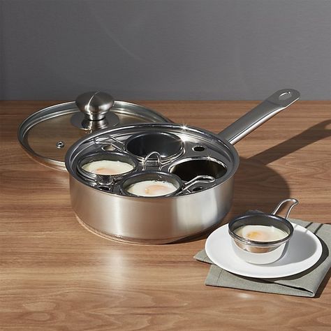 For the couple who loves brunch Eggs For Brunch, Searing Meat, Egg Poacher, Broken Egg, Silicon Utensils, Brunch Dishes, Sauce Pan, Stainless Steel Cookware, Oven Cooking