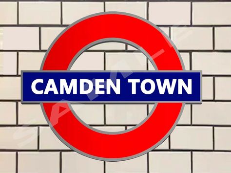 Fence Bar, Camden Street, Town Sign, Underground Train, Personalized Bar Signs, Camden Town, Pub Signs, Birthday Mug, Street Sign