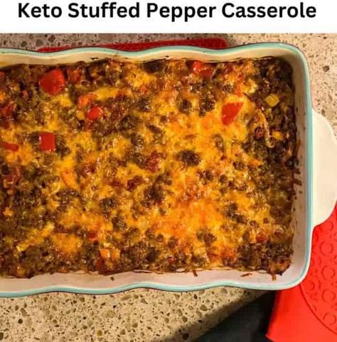 Keto Stuffed Pepper Casserole - EASY KETO RECIPES Deconstructed Stuffed Peppers, Low Carb Taco Seasoning, Casserole Low Carb, Pepper Casserole, Taco Stuffed Peppers, Keto Stuffed Peppers, Homemade Taco Seasoning Recipe, Stuffed Pepper Casserole, Casserole Easy