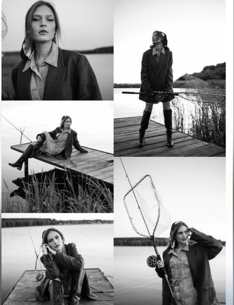 Fishing Photo Shoot, Lake Photoshoot, Lake Style, Summer Fishing, Model Inspo, Fishing Girls, Gone Fishing, Linnet, Fashion Story