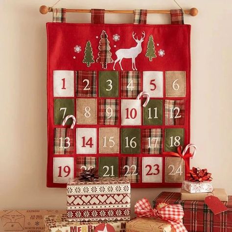 Reusable Advent Calendar, Fabric Advent Calendar, Calendar Advent, Christmas Advent Calendar Diy, Christmas Countdown Calendar, Advent Calenders, Christmas Calendar, Diy Advent Calendar, Holiday Wall Decor