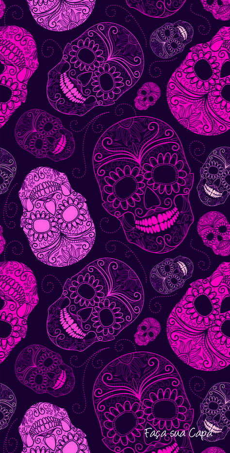 Sugar Skull Wallpaper, Cray Cray, Halloween Tattoo, Wallpaper Halloween, Wallpaper Tumblr, Sugar Skull Art, Skull Artwork, Halloween Wallpaper Iphone, Skull Wallpaper