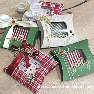 A brand new die and some other goodies???? Pillow Box Ideas, Christmas Treats Holders, Christmas Treat Bags, Pillow Boxes, Treat Holders, Christmas Paper Crafts, Stampin Up Christmas, 3d Paper Crafts, 3d Christmas