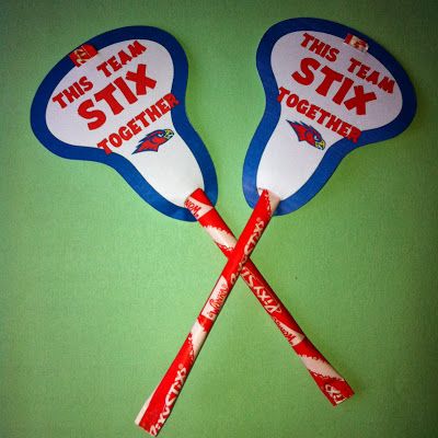 this team STIX together! Lacrosse Birthday Party Ideas, Lacrosse Crafts, Lacrosse Birthday, Cheer Snacks, Basketball Treats, Lacrosse Party, Team Snacks, Sports Ideas, Cheer Spirit