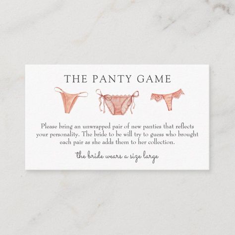 Wedding Games Bachelorette Party, Who To Invite To Bachelorette Party, Double Bachelorette Party, Bride Shower Favors, Bachelorette Party Card For Bride, Panty Party Games, Bachellorete Party Games, Panty Game Bachelorette Party, Ideas For A Bridal Shower Party