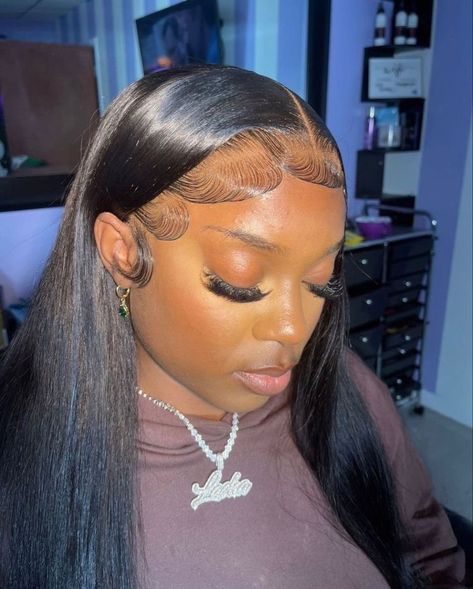 Frontal Wig Hairstyles, Wig Install, Edges Hair, Lace Frontal Wigs, Frontal Hairstyles, Frontal Wig, Braids For Black Hair, Wig Styles, How To Draw Hair