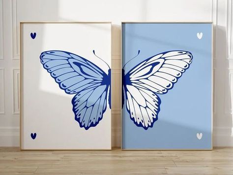 Double Trouble ❤🦋 | Double your happiness with our matchy photo frame bundle! Discounted price! #yourpage #yourpagestudio #customizedproducts #photoframes #butterfly #giftideas #giftshop #giftboxsrilanka #giftforher #wallart Cowgirl Dorm Room, Blue Pink Aesthetic, Room Decor Funky, Blue Room Decor, Dorm Room Wall Decor, Apartment Wall Art, Girly Frame, Retro Artwork, Water Drink