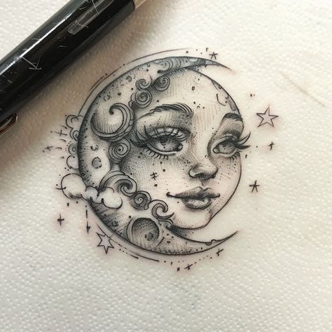 Planet Tattoo Blueprint Pack Tattoo Of Womens Face, Large Shoulder Tattoos For Women, Back Star Tattoos, Unique Chest Tattoo Female, Moon With Face Tattoo, Witchy Tattoos Sleeve, Female Face Tattoo, Under Collar Bone Tattoos, Planet Tattoo