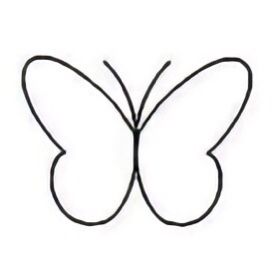 Buterfluffy Drawings, Butterfly Easy Drawing, Easy Outline Drawings, Butterfly Drawing Simple, Simple Butterfly Drawing, Butterfly Drawing Outline, Butterfly Drawing Easy, Easy Butterfly Drawing, Drawings To Trace