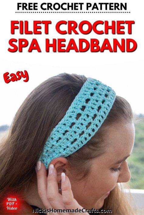 Crochet Spa Headband, Quick Crochet Gifts, Easy Crochet Headbands, Kitchen Crochet, Crochet Patterns Filet, Hashimotos Disease, Crochet Headband Pattern, Spa Headband, Cotton Headband