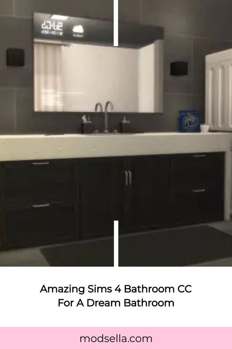 23+ Must-Have Sims 4 Bathroom CC For A Dream Bathroom Sims 4 Big Mirror, Sims 4 Cc Furniture Bathroom Mirror, Sims 4 Bathroom Mirror, Sims 4 Smart Mirror, Smart Mirror Sims 4 Cc, Sims 4 Attic Cc, Sims 4 Cc Bathroom Mirror, Sims 4 Cc Mirror With Lights, Sims 4 Cc Bathroom Sink