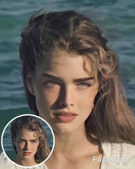 Blonde Brooke Shields, Brooke Shields Faceapp, Brooke Shields Face, Hot Nerd Aesthetic, 1b Hair, Victoria's Secret Aesthetic, Angelic Aesthetic, Models To Draw, Brooke Shields