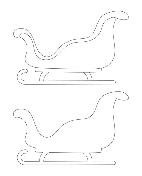 Wooden Sleigh Diy, Christmas Sleighs, Easter Templates Printables, Candy Cane Sleigh, Outdoor Christmas Diy, Christmas Ornament Template, Holiday Symbols, Diy Santa, Christmas Yard Art