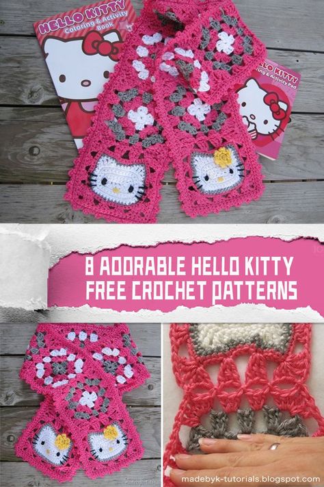 #freecrochetpatterns #crochetHelloKitty What better way to show your love for her than by creating your very own Hello Kitty crochet project? Hello Kitty Knitting Pattern Free, Hello Kitty Book, Crochet Hello Kitty, Hello Kitty Pillow, Crochet Kitty, Job Goals, Diy Hello Kitty, Hello Kitty Blanket, Kitty Pattern