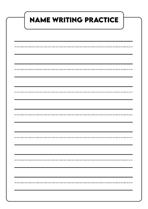 Kindergarten Name Writing Practice Worksheets Alphabet Writing Worksheets Kindergarten, Practice Writing Name Free Printable, Letter Writing Practice Kindergarten, Write Your Name Worksheet, Name Tracing Worksheets Printables Free, Name Practice Kindergarten, Name Writing Practice Preschool, Practice Writing Name, Preschool Name Practice