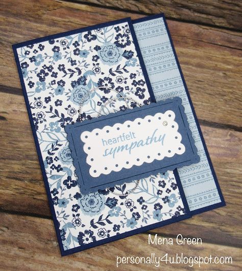 Personally Yours: Heartfelt Sympathy with Stampin' Up! Countryside Inn Designer Series Paper Countryside Rose Dsp, Sympathy Cards Su, Stampin Up Countryside Inn Dsp Cards, Stampin Up Countryside Inn Dsp, Stampin Up Sympathy Cards 2023, Countryside Inn Stampin Up Cards, Masculine Sympathy Cards, Countryside Corners, Seaside Bay